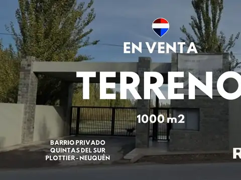 VENTA LOTE EN B. PRIVADO QUINTAS DEL SUR, UF 28