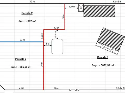 Terreno en Venta de 861,0 m2