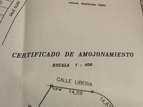 Terreno en Venta 23  mts Fondo