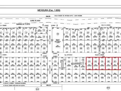 Terreno en Venta de 819,0 m2