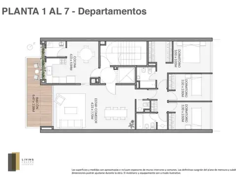 Departamento en Venta de 3 dormitorios
