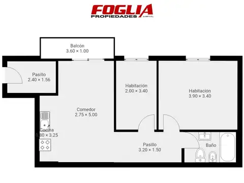 Departamento en Venta de 3 ambientes