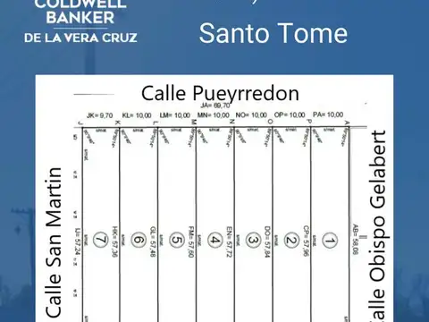 7 Terrenos  en Barrio Vecinal oeste, Santo Tomé