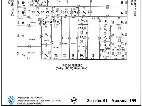 Terreno en Venta 14  mts Fondo