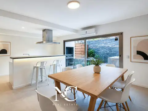 Departamento en venta en Pinamar 3 amb con patio y parrilla