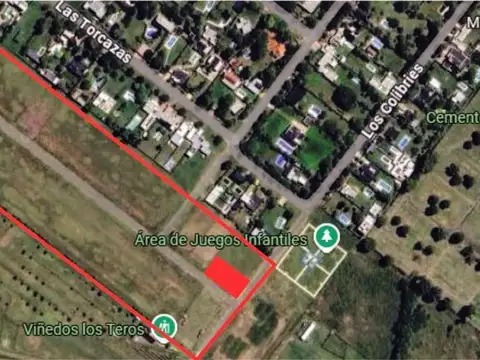 VENTA/ TERRENO ESQ./ LOTEO LOS TEROS/ BELLA ITALIA