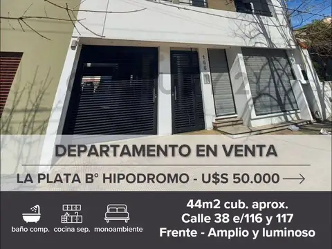 Venta de Departamento MONOAMBIENTE en La Plata Casco