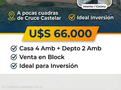 Casa en venta de 4 amb-Moreno