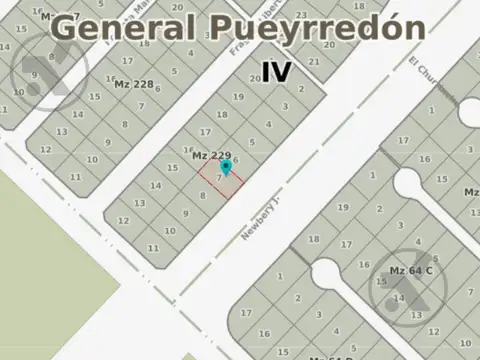 Lote terreno de 375m2 sobre Jorge Newbery zona Barrios Privados