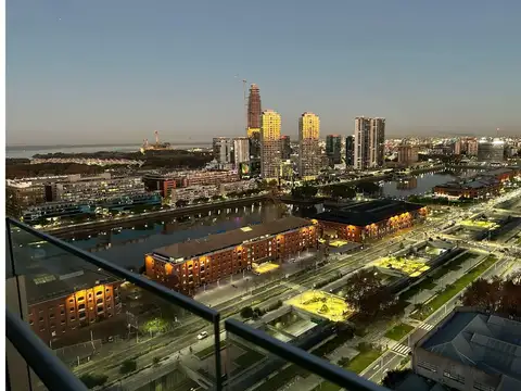 DPTO Puerto Madero Alquiler Temporario MONOAMBIENTE amoblado con balcon