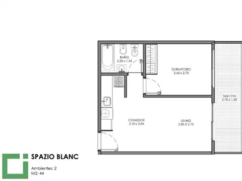 Departamento en Venta de Monoambiente
