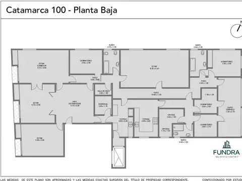 Departamento 12 ambientes con 3 baños