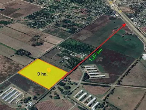 Fraccion Industrial 9 ha. a 1,37 km del Acceso oeste - Gral Rodriguez