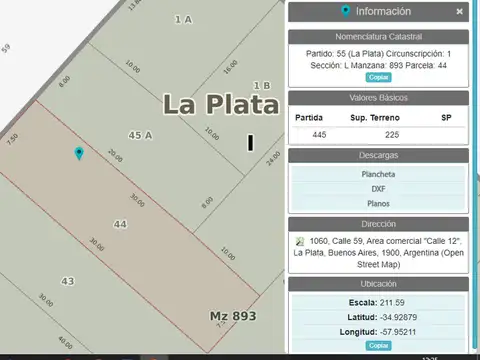 Lote en venta en La Plata
