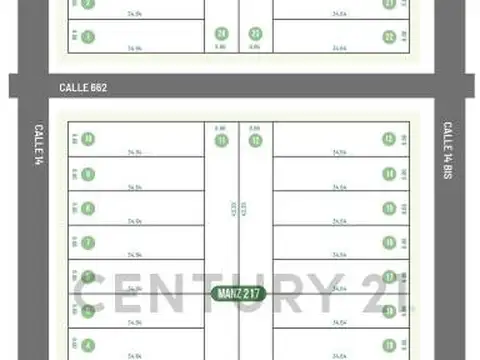 Terreno en Venta 34,64  mts Fondo