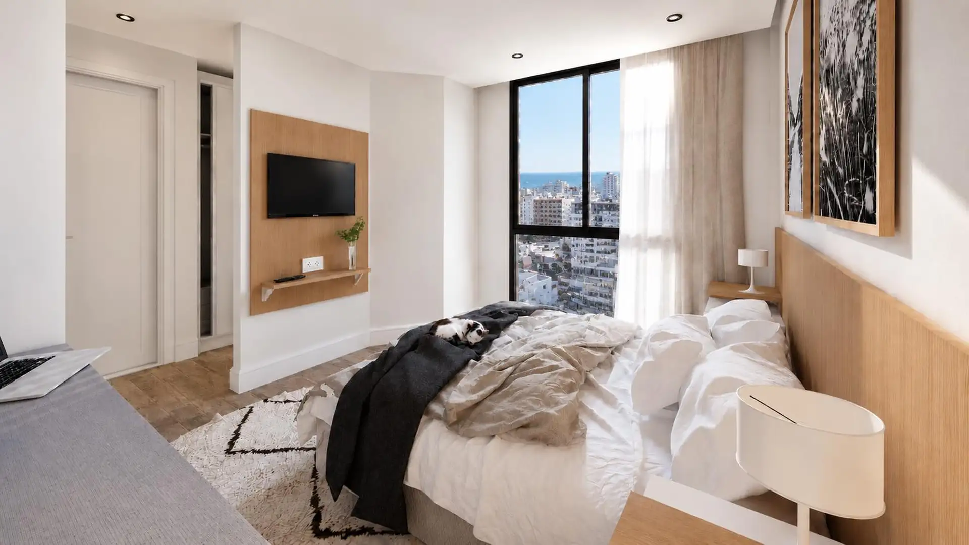 Depto monoambiente 38m² con balcón — La Perla Sur