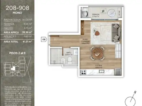 Departamento en Venta de Monoambiente