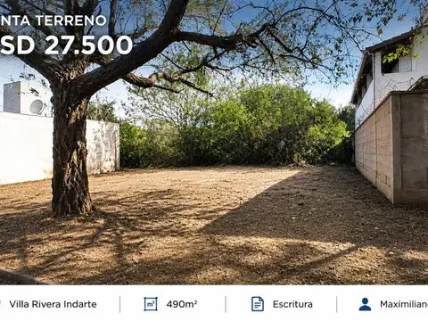 Terreno en Venta en Villa Rivera Indarte, USD 27.500
