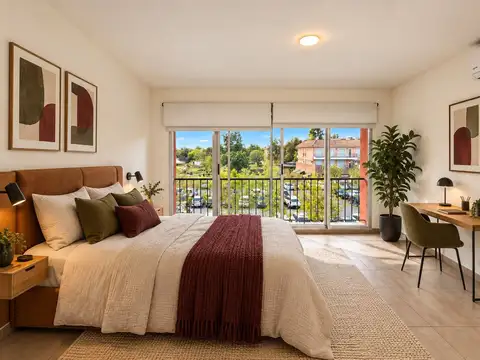 Departamento 2 ambientes con 2 baños
