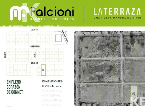 506 y 22 , lote 53 de 960 m2