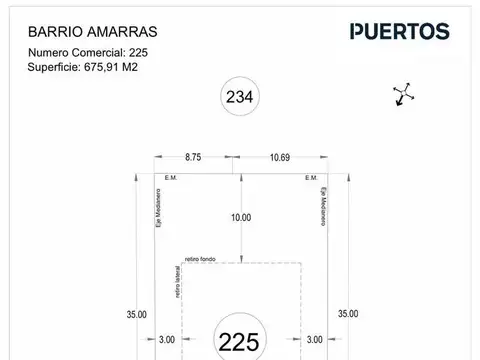 Lote interno en Venta, Puertos del Lago, Barrio Amarras Escobar