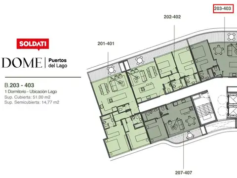 Departamento en Venta en Puertos, USD 254.300