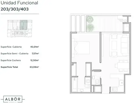 Departamento en  Nordelta, ALBÖR (Puerto Escondido)