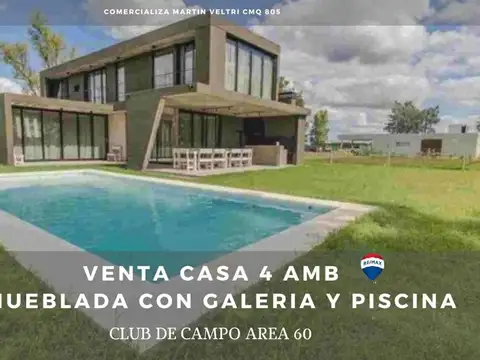 VENTA CASA 4 AMB AMOBLADA  CLUB CAMPO AREA 60