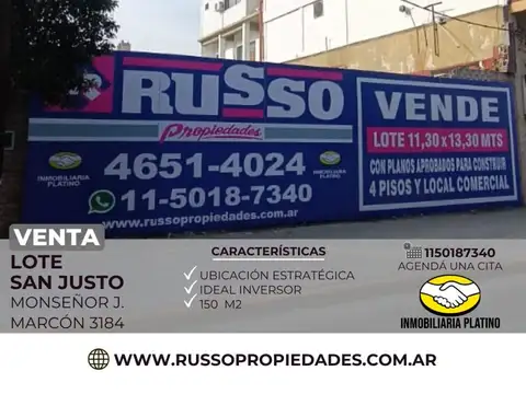 Lote de 270m² en San Justo, La Matanza - Excelente Ubicación