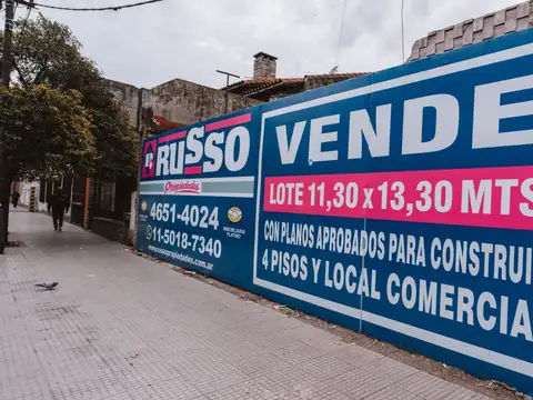 Terreno en Venta 11,30  mts Fondo