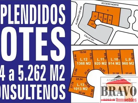 Terrenos/Lotes en venta desde 960m2 excelente ubicación, Zona Norte Villa Gesell