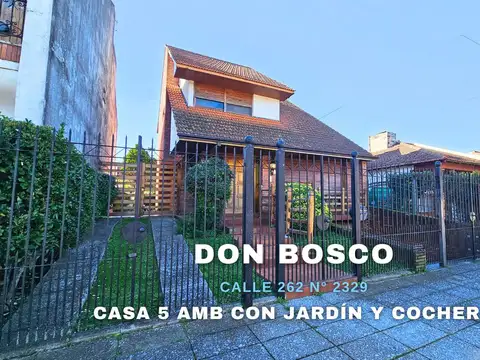 VENTA CASA 5 AMB CON JARDÍN Y COCHERA EN DON BOSCO