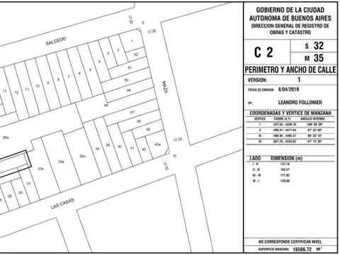Terreno en Venta en Boedo, USD 540.000