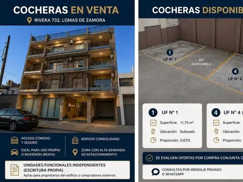 Cochera en Venta Fija