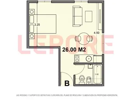Venta de Departamento 1½ ambiente divisible en Caballito, Capital Federal