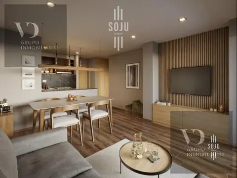 Departamento 2 ambientes con 1 baño