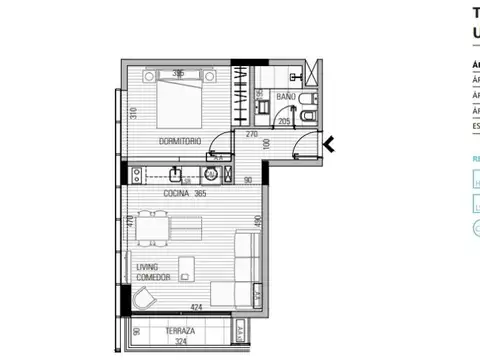 Departamento en Venta de 2 ambientes