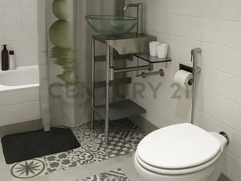 Departamento 2 ambientes con 1 baño