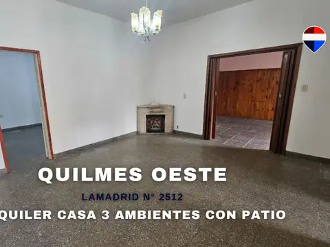 ALQUILER CASA 3 AMB PATIO QUILMES ACEPTA MASCOTAS