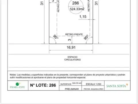 Terreno en Venta en Pilar Del Este, USD 23.000