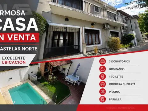 CASA | 5 AMBIENTES | PILETA | COCHERA | CASTELAR NORTE