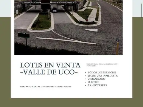 Venta Lote Barrio Privado Gualtallary Tupungato