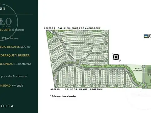 Terreno en Venta en Pilar, USD 49.000