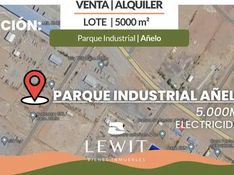 VENTA O ALQUILER DE LOTE DE 5000m² EN AÑELO ZONA PARQUE INDUSTRIAL