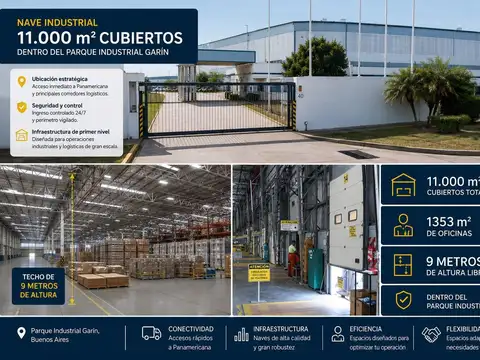 Depósito en  Alquiler dentro del Centro Industrial Garin