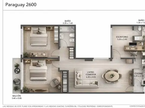Departamento en Venta de 2 dormitorios