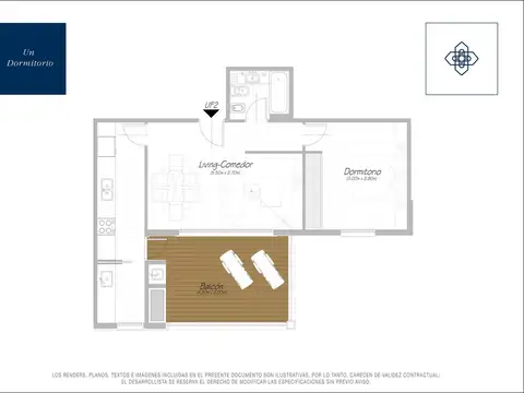 Departamento en Venta de 1 dormitorio