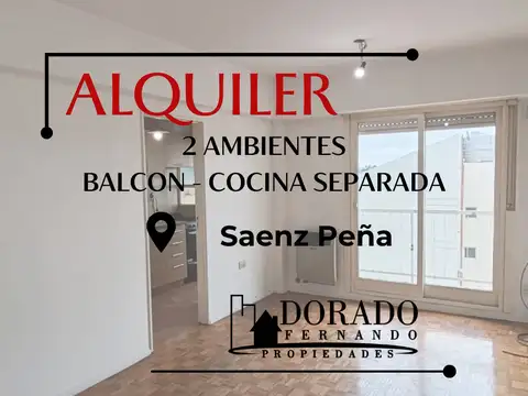 2 AMBIENTES AMPLIOS CON BALCON