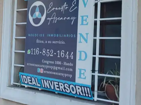 HAEDO - LOTE PROPIO -ZONIF. RTMA - ACEPTA PERMUTA -CASA 72 M2.-DEAL MULTIRUBRO - INVERSOR  