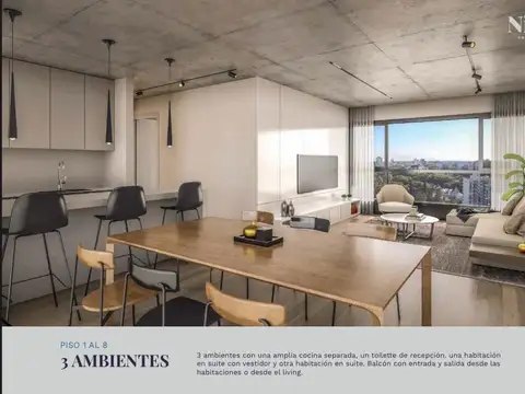Departamento en Venta 3 AMB en Colegiales